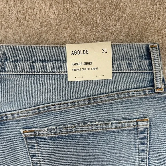 NWT Agolde Parker Vintage Cut-Off Shorts - Picture 3 of 3